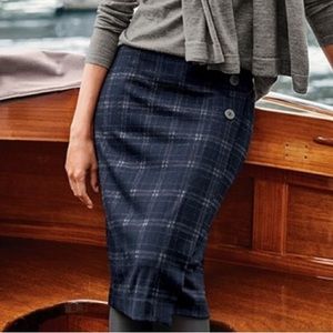 Plaid Button Skirt